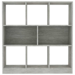 vidaXL Book Cabinet | Concrete grey | Engineered wood | 97.5x29.5x100 cm 4