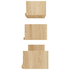 vidaXL Shelf |  Set of 3 | Sonoma oak | Engineered wood | Small, Medium, Large 5