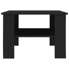 vidaXL Coffee Table | Black | Engineered wood | Small | Square | Modern 4