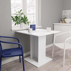 vidaXL Dining Table | White | Engineered wood | Medium | Simple | Dining Table 1