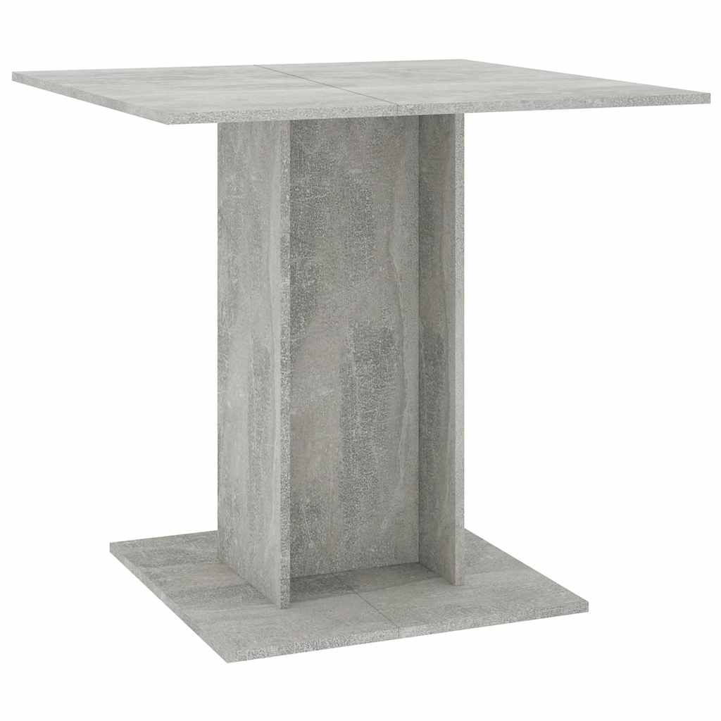 vidaXL Dining Table Concrete Grey 80x80x75 cm Engineered Wood 2