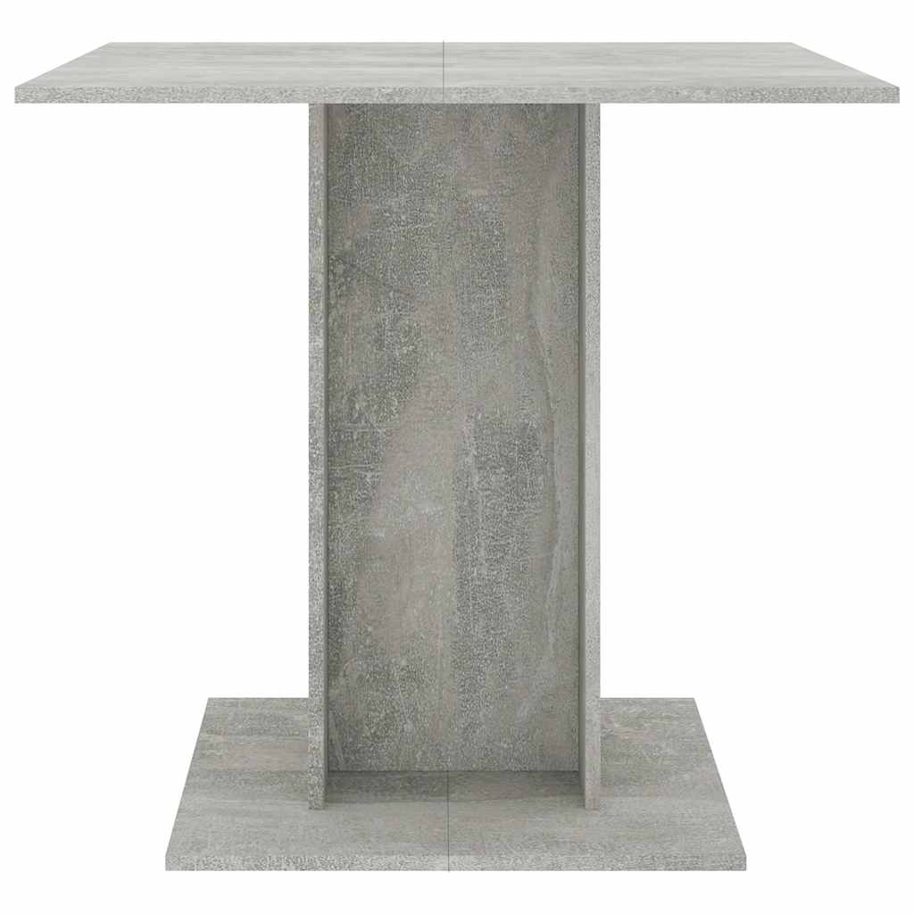vidaXL Dining Table Concrete Grey 80x80x75 cm Engineered Wood 3