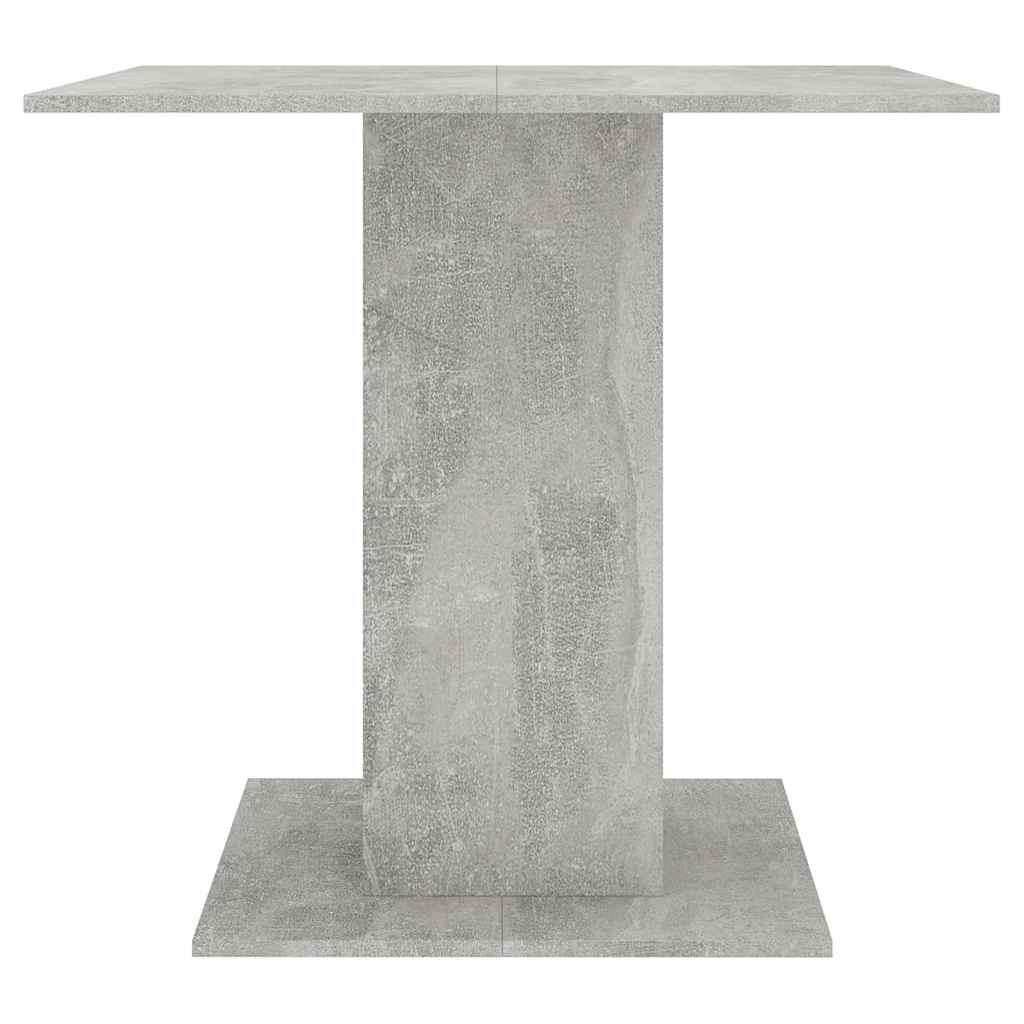 vidaXL Dining Table Concrete Grey 80x80x75 cm Engineered Wood 4