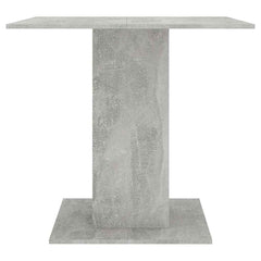 vidaXL Dining Table Concrete Grey 80x80x75 cm Engineered Wood 4
