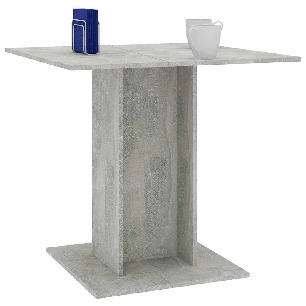 vidaXL Dining Table Concrete Grey 80x80x75 cm Engineered Wood 5