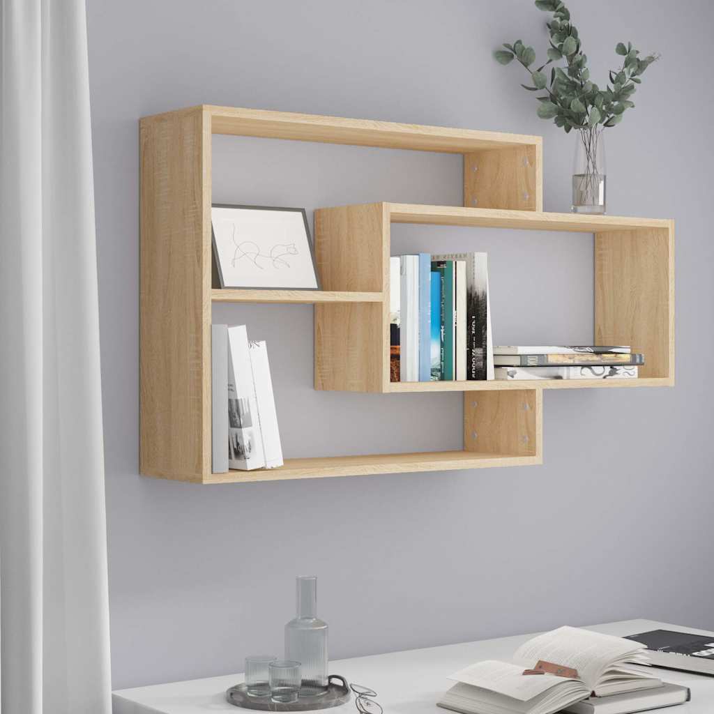 vidaXL Wall Shelf | Sonoma Oak | Engineered wood | 104 x 20 x 58.5 cm 1
