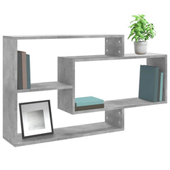 vidaXL Wall Shelf Concrete Grey 104x20x58.5 cm Engineered Wood 3