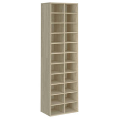 vidaXL Shoe Cabinet Sonoma Oak 54x34x183 cm Engineered Wood 2