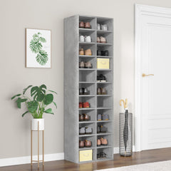 vidaXL Shoe Cabinet | Concrete grey | Engineered wood | Tall | Shoe Cabinet 1