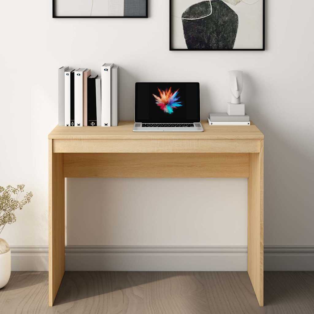 vidaXL Desk | Sonoma Oak | Engineered Wood | Small | Minimalist | Desk 3