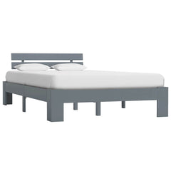vidaXL Bed Frame without Mattress Grey Solid Pine Wood 120x200 cm 1