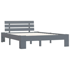 vidaXL Bed Frame without Mattress Grey Solid Pine Wood 120x200 cm 2