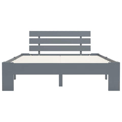 vidaXL Bed Frame without Mattress Grey Solid Pine Wood 120x200 cm 3