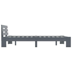 vidaXL Bed Frame without Mattress Grey Solid Pine Wood 120x200 cm 4