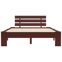 vidaXL Bed Frame without Mattress Dark Brown Solid Pine Wood 120x200 cm 3