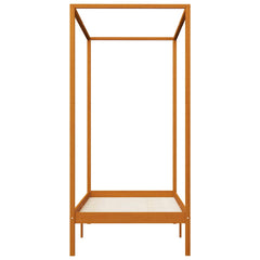 vidaXL Bed Frame | Honey brown | Solid pine wood, plywood slats | Single 3