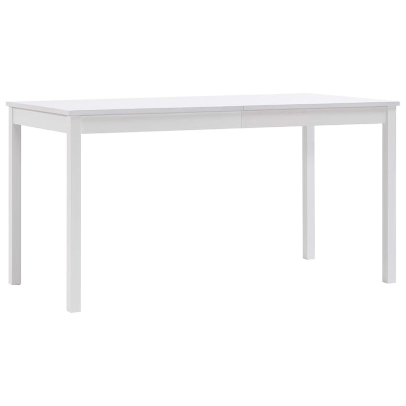 7 Piece Dining Set Pinewood White