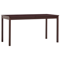 vidaXL Dining Table Dark Brown 140x70x73 cm Pinewood 1