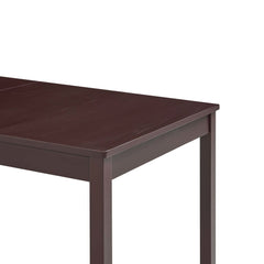 vidaXL Dining Table Dark Brown 140x70x73 cm Pinewood 4