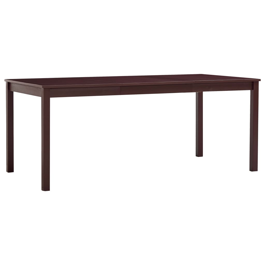 vidaXL Dining Table Dark Brown 180x90x73 cm Pinewood 1