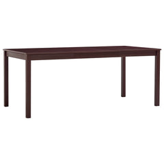 vidaXL Dining Table Dark Brown 180x90x73 cm Pinewood 1