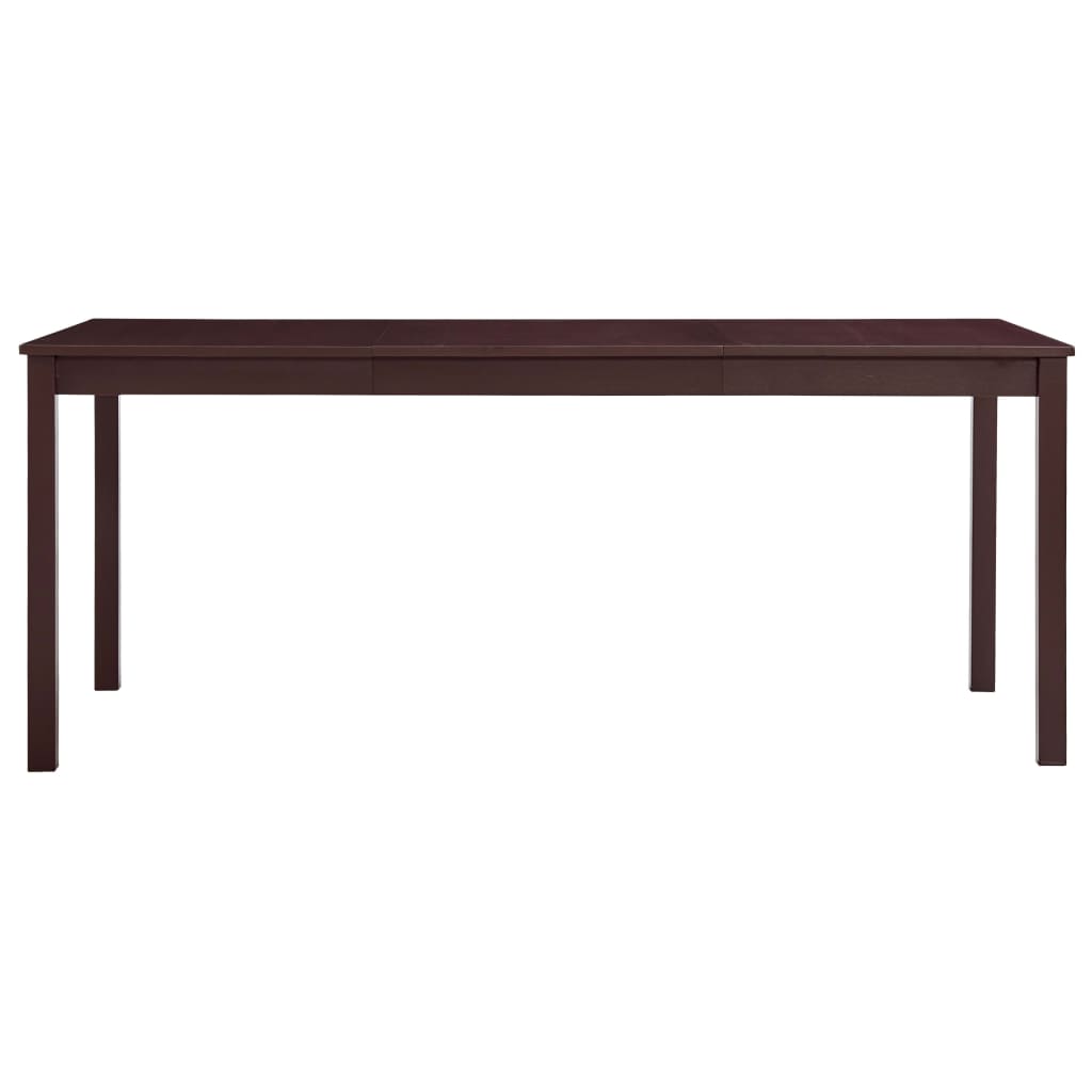 vidaXL Dining Table Dark Brown 180x90x73 cm Pinewood 2