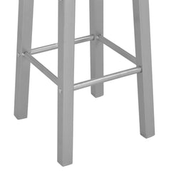 vidaXL Bar Stool | Set of 2 | Black and silver | Steel and MDF 5