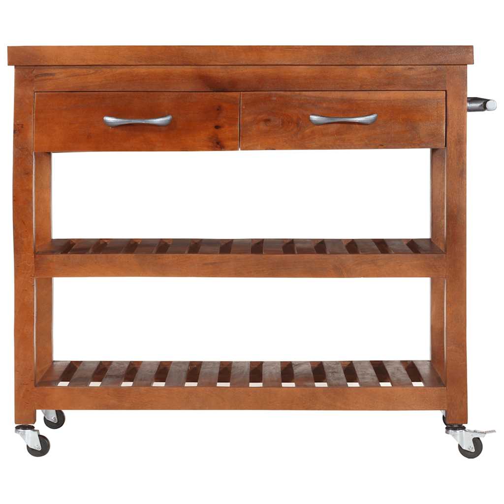 282753 vidaXL Kitchen Trolley 100x48x89 cm Solid Acacia Wood 3