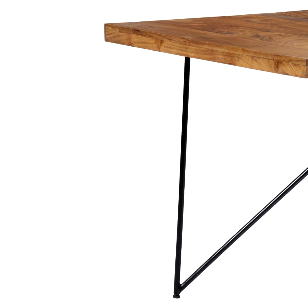 vidaXL Dining Table 180x90x76 cm Solid Acacia Wood 5