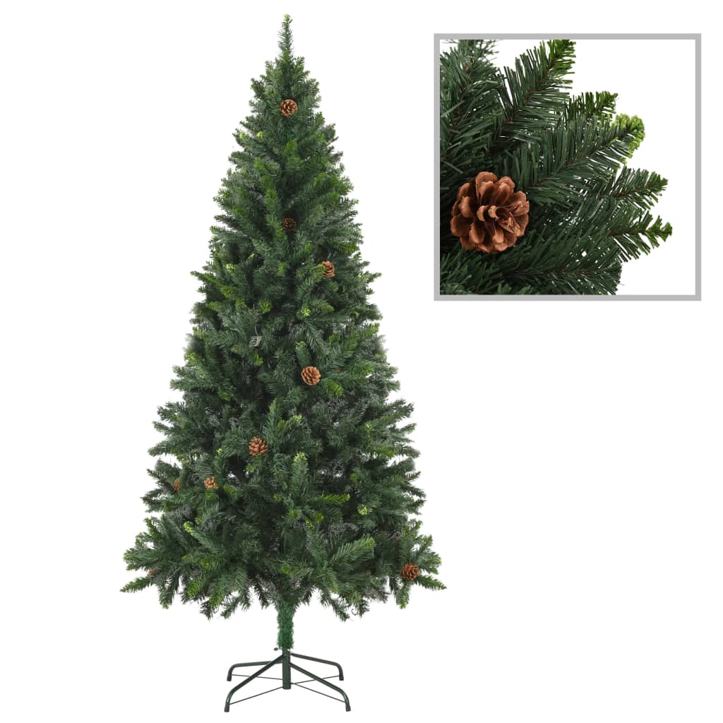 vidaXL Christmas Tree | Green | PVC, Iron | 180cm | Decorative Inlays 1