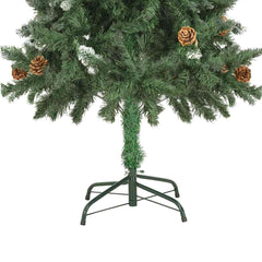 284317 vidaXL Artificial Christmas Tree with Pine Cones and White Glitter 150 cm 6