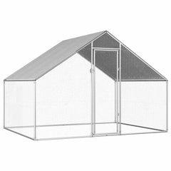 Outdoor Chicken Cage 2,75x2x1,92 m Galvanised Steel 2.75 x 2 x 1.92 m