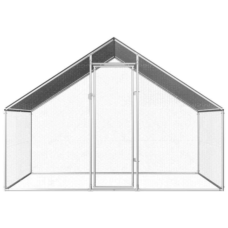 Outdoor Chicken Cage 2.75x2x1.92 m Galvanised Steel