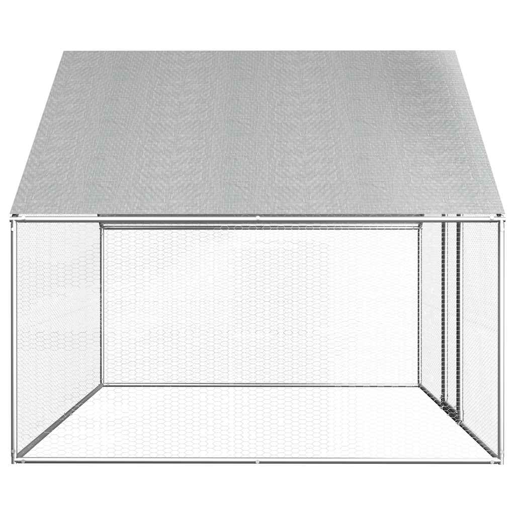 Outdoor Chicken Cage 2,75x2x1,92 m Galvanised Steel 2.75 x 2 x 1.92 m