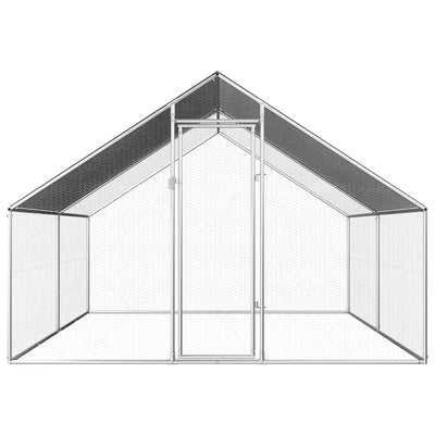 Outdoor Chicken Cage 2.75x4x1.92 m Galvanised Steel