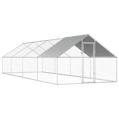 Outdoor Chicken Cage 2,75x2x1,92 m Galvanised Steel 2.75 x 8 x 1.92 m