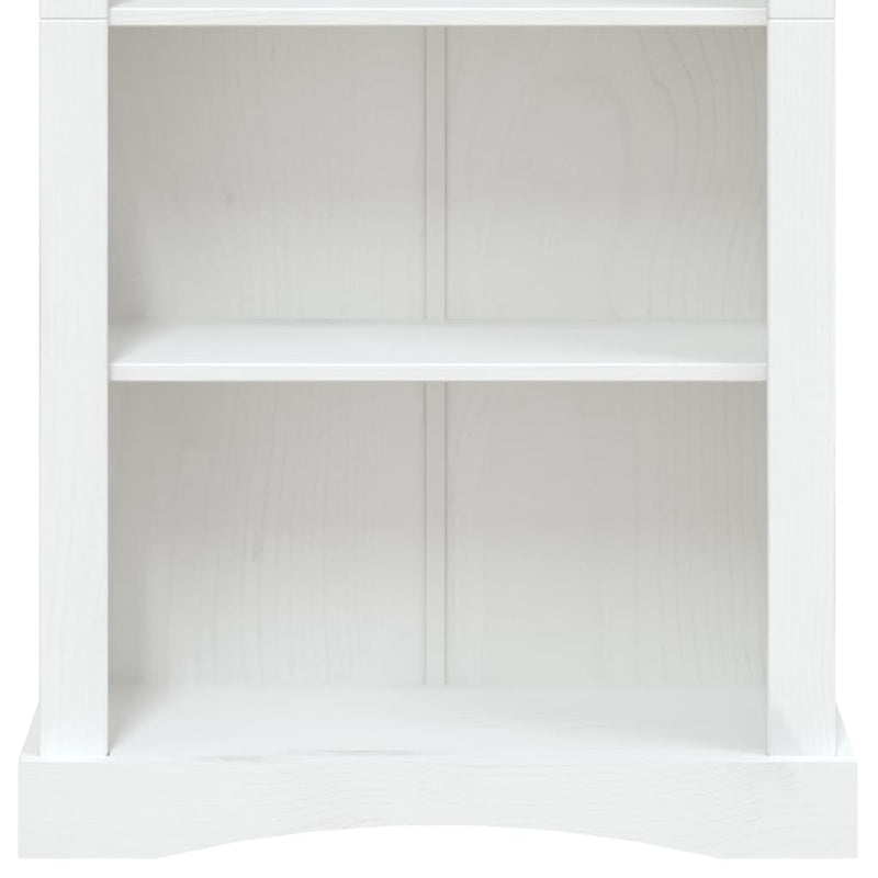 4-Tier Bookcase Mexican Pine Corona Range White 81x29x150 cm