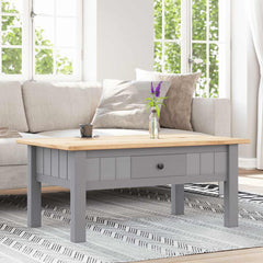 Coffee Table 100x60x43,5 cm Solid Pine Wood Panama Range Grey