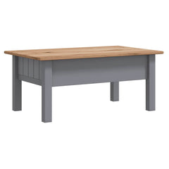 Coffee Table 100x60x43,5 cm Solid Pine Wood Panama Range Grey