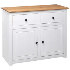 Sideboard 93x40x80 cm Solid Pinewood Panama Range White