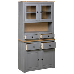 Highboard Grey Solid Pine Panama Range, image 2