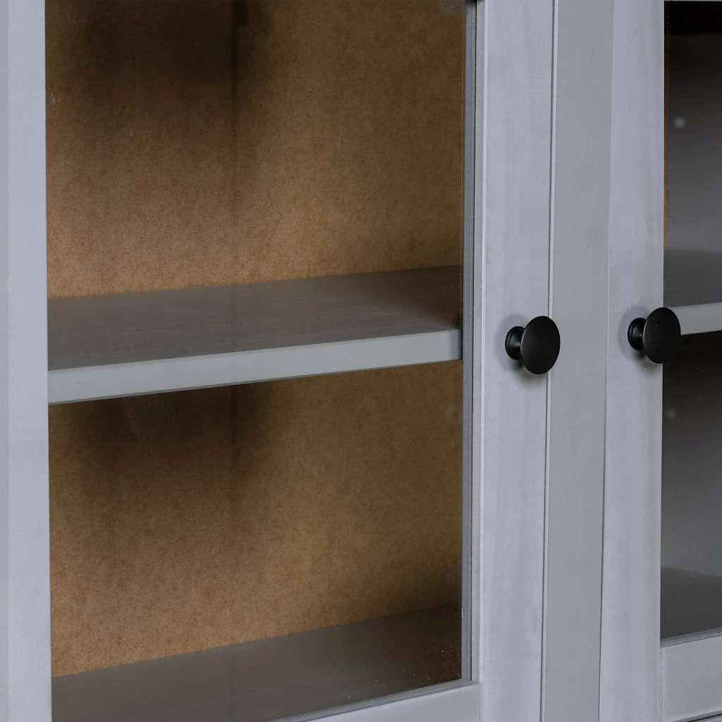 Highboard Grey Solid Pine Panama Range, image 5