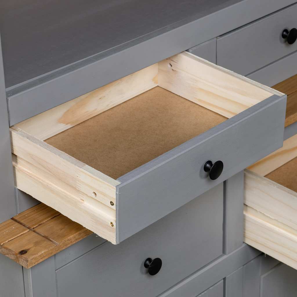 Highboard Grey Solid Pine Panama Range, image 6