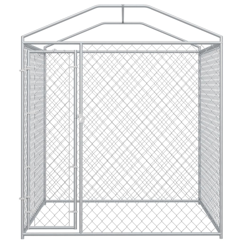 Outdoor Dog Kennel with Canopy Top 193x193x225 cm