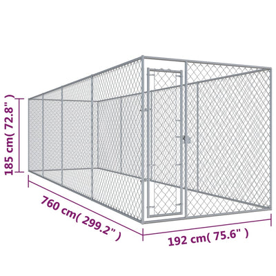 Outdoor Dog Kennel 760x192x185 cm