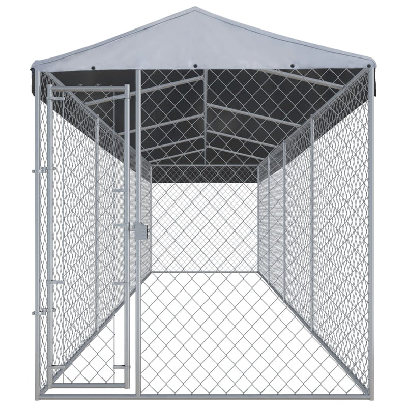 Outdoor Dog Kennel with Roof 760x190x225 cm