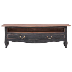 TV Cabinet 120x30x40 cm Solid Mahogany Wood Black