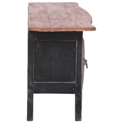 TV Cabinet 120x30x40 cm Solid Mahogany Wood Black