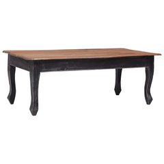283904 vidaXL Coffee Table Black 120x60x45 cm Solid Mahogany Wood 1