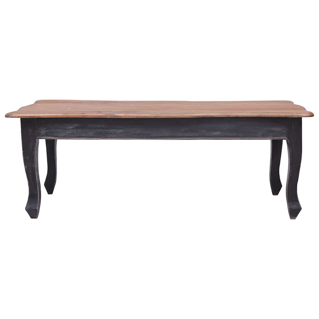 283904 vidaXL Coffee Table Black 120x60x45 cm Solid Mahogany Wood 2